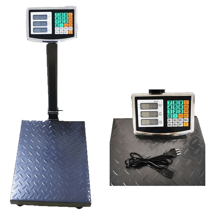 Pesa Balanza Digital Con Brazo Hasta 150 Kilos Color Plateado 1