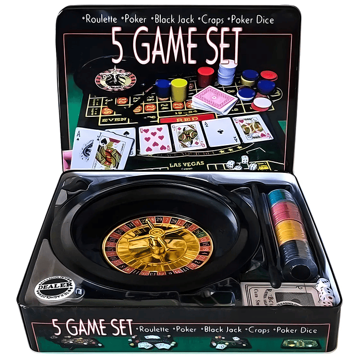 Set 5 Juegos Casino Roulette Poker black Jack craps poker 1