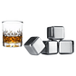 Set De 4 Cubos De Acero Hielo Reutilizables Enfriar Tragos Plateado - Miniatura 1
