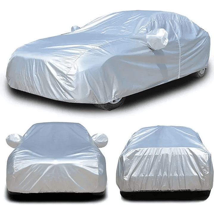 Carpas Para Autos C/ Interior Felpa Funda Gruesa Impermeable Gris 1