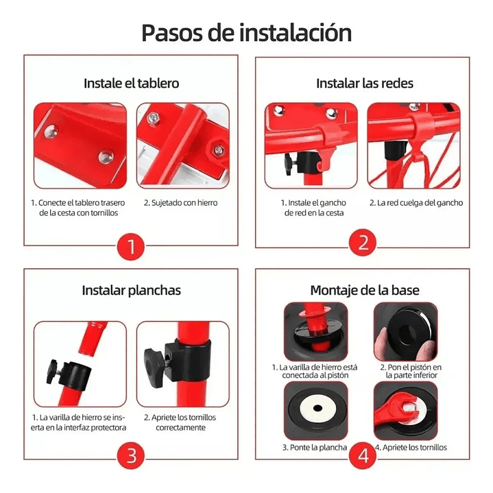 Set Aro De Basket + Pelota + Inflador 2