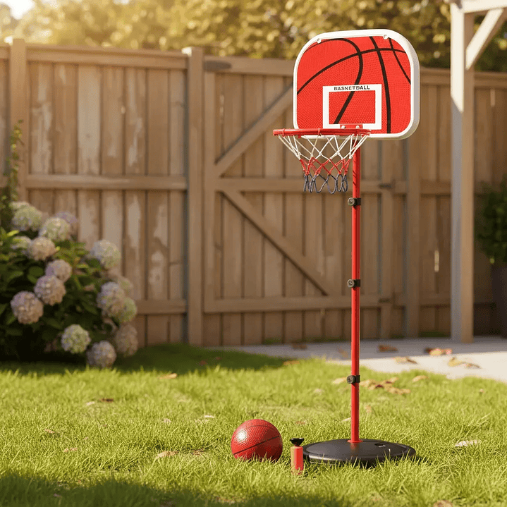 Set Aro De Basket + Pelota + Inflador 3