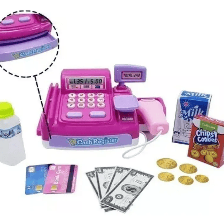 Caja registradora Juguete Niña con Accesorios color Rosado shopping 3