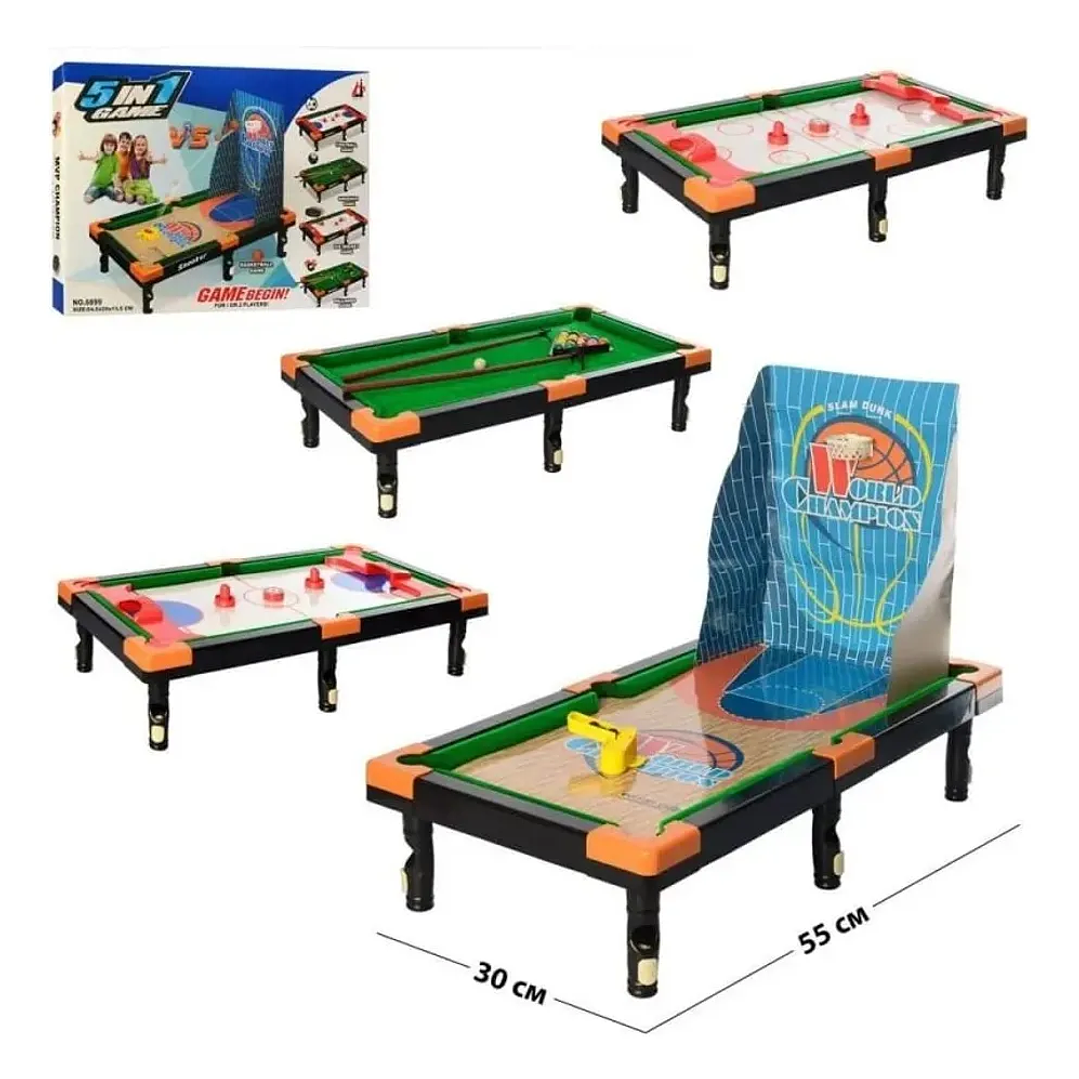 Mini mesa de Juegos 5 en 1  2