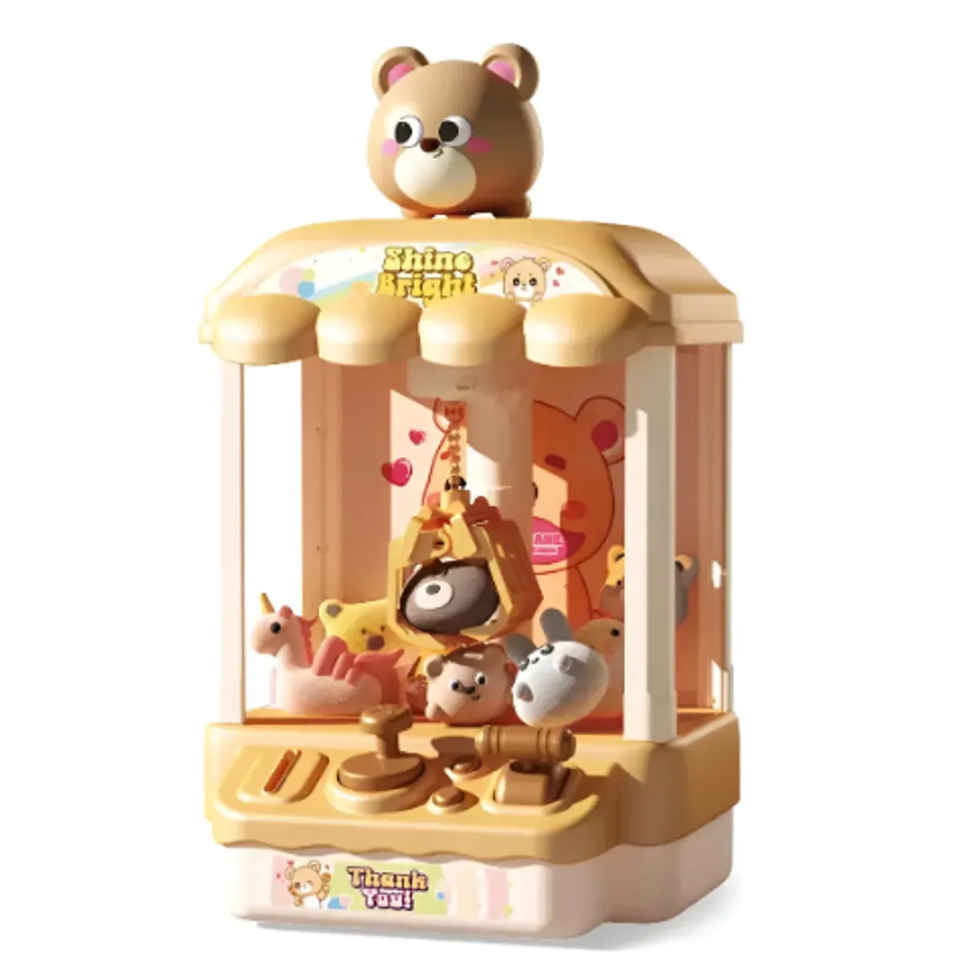 Mini maquina de Garra saca peluche de osito Marron 2