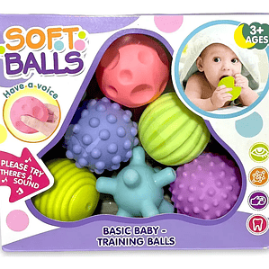 Pelotas Sensoriales Texturizadas Para Bebes Soft Balls 6unid