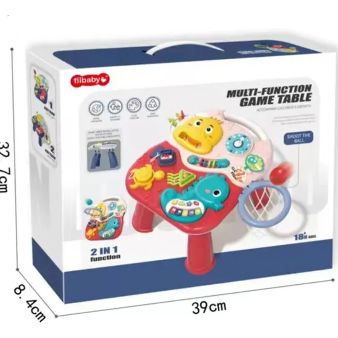 Mesa De Actividades 2 En 1 Con Aro Y Pelota Didactico Bebe Azul  4