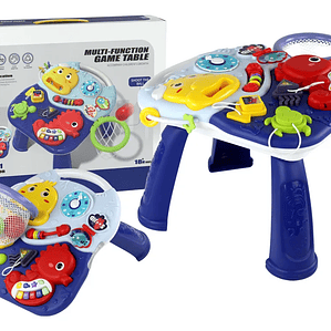 Mesa De Actividades 2 En 1 Con Aro Y Pelota Didactico Bebe Azul 