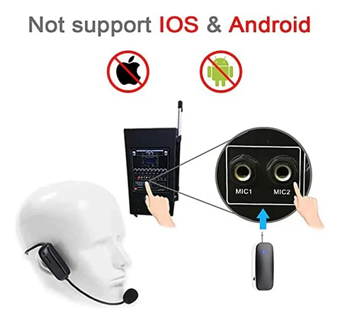 Microfono Megafono Inalambrico Amplificador De Voz Bluetooth Color Negro