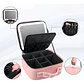 Bolso Maquillaje Cosmetiquero Espejo Led Bolso Mano 26x23x13 Rosa - Miniatura 3