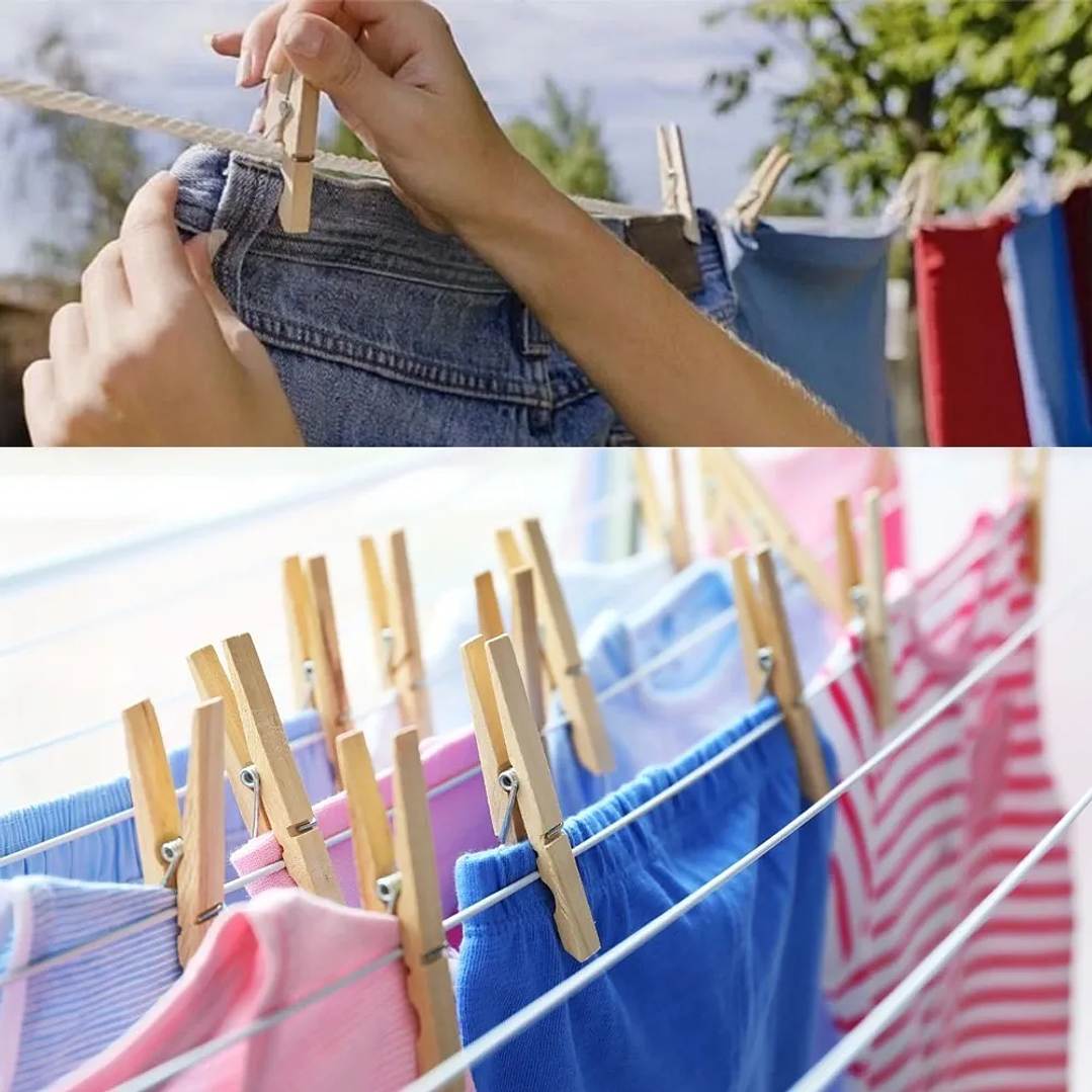 Set de 20 pinzas de madera para colgar ropa 3