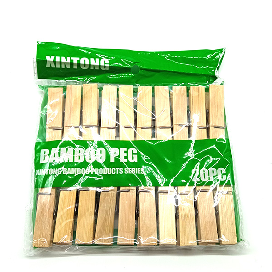 Set de 20 pinzas de madera para colgar ropa 4