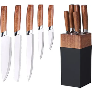 Set de Cuchillos 6 pcs Mango de madera