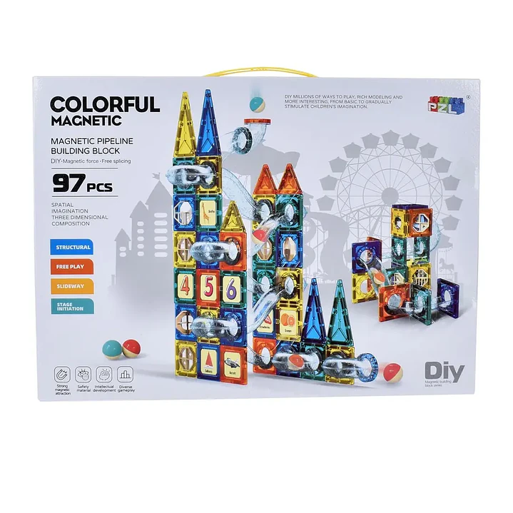 Set de Magneticos armables 97Pcs colorful Didacticos 1