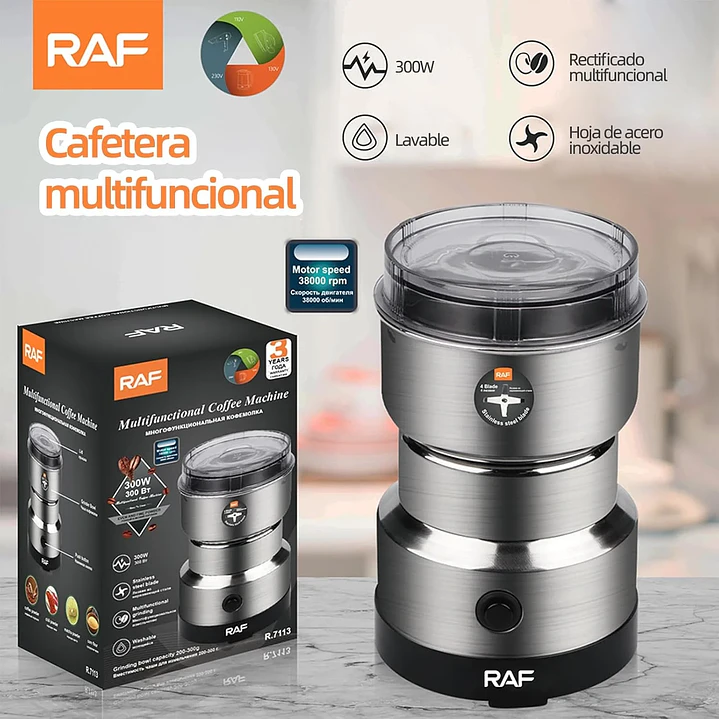 Molinillo de Café Eléctrico Multifuncional RAF – Potente y Compacto  2