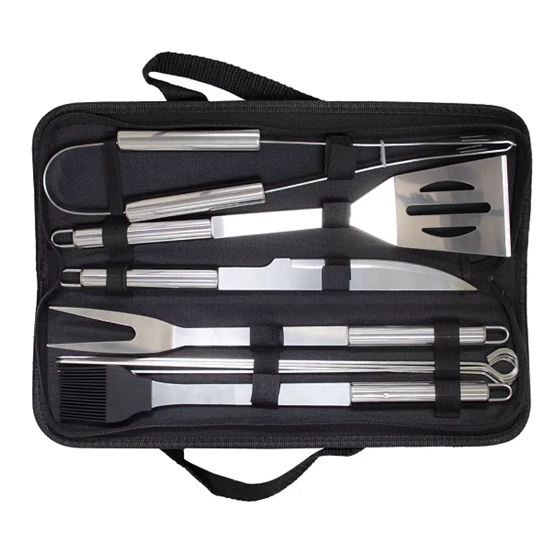 Set de Parrilla 9 Piezas con Estuche – Todo lo que Necesitas para el Asado Perfecto 1