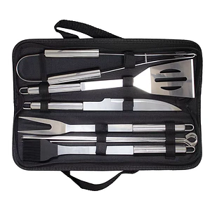 Set de Parrilla 9 Piezas con Estuche – Todo lo que Necesitas para el Asado Perfecto