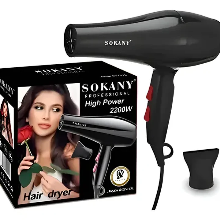 Secador de Cabello Profesional Sokany 2200W – Alta Potencia y Secado Rápido 1