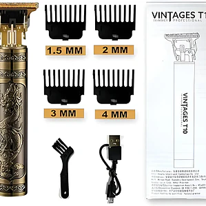 Maquina Afeitadora De Barba Y Pelo Inalambrico Vintage T10