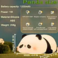 Lampara Nocturna Panda Sensor Bebes Niños Espanta Cuco - Miniatura 2