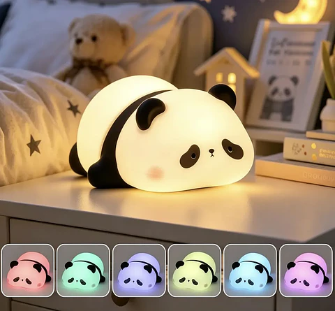 Lampara Nocturna Panda Sensor Bebes Niños Espanta Cuco