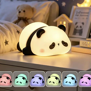 Lampara Nocturna Panda Sensor Bebes Niños Espanta Cuco