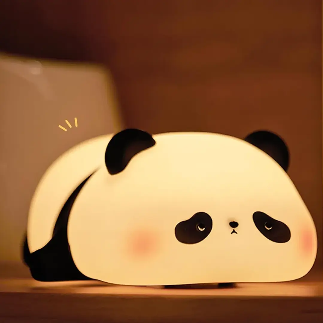 Lampara Nocturna Panda Sensor Bebes Niños Espanta Cuco 4