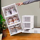Zapatera Plegable de 6 niveles Acrilico Resistente color Blanco - Miniatura 2