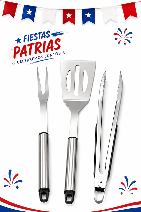 Set trio Parrillero dieciochero