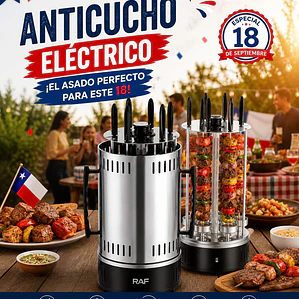 Máquina de Anticuchos Eléctrica RAF 1500W – 6 unid