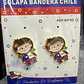 Pack 2 Pin / Solapa Bandera Chile – Diseño Niña - Miniatura 2