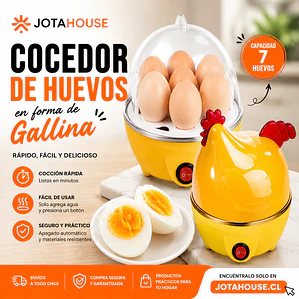 Gallina Electrica cocedora de Huevos al Vapor 1min apagado automático 