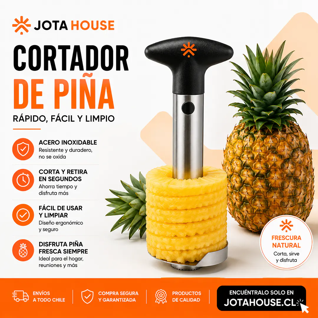 Cortador y Pelador de Piña en Acero Inoxidable 🍍 1
