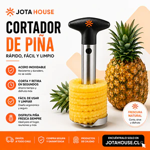 Cortador y Pelador de Piña en Acero Inoxidable 🍍