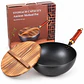 Wok Antiadherente 28 cm con Tapa de Madera y Mango - Miniatura 2