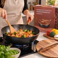 Wok Antiadherente 28 cm con Tapa de Madera y Mango - Miniatura 3
