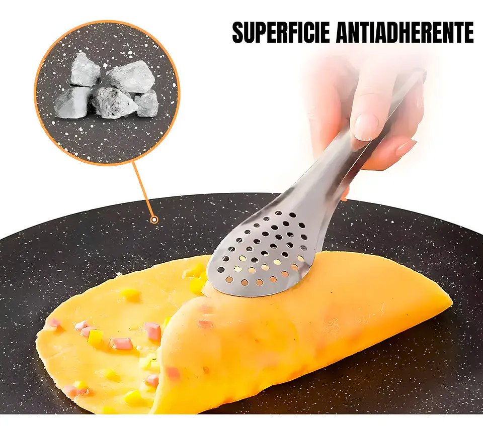Plancha Budare Antiadherente Para Tortillas Arepas Tacos 35 Cm Color Negro 2