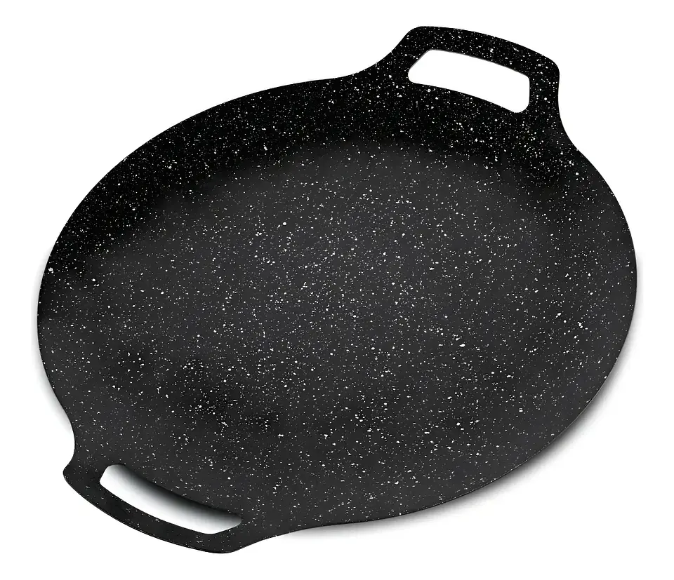 Plancha Budare Antiadherente Para Tortillas Arepas Tacos 35 Cm Color Negro 5