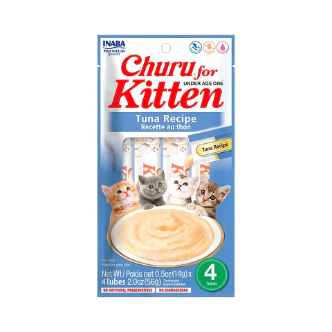 Churu Kitten Atún | Snack Cremoso para Gatitos 4 Tubos