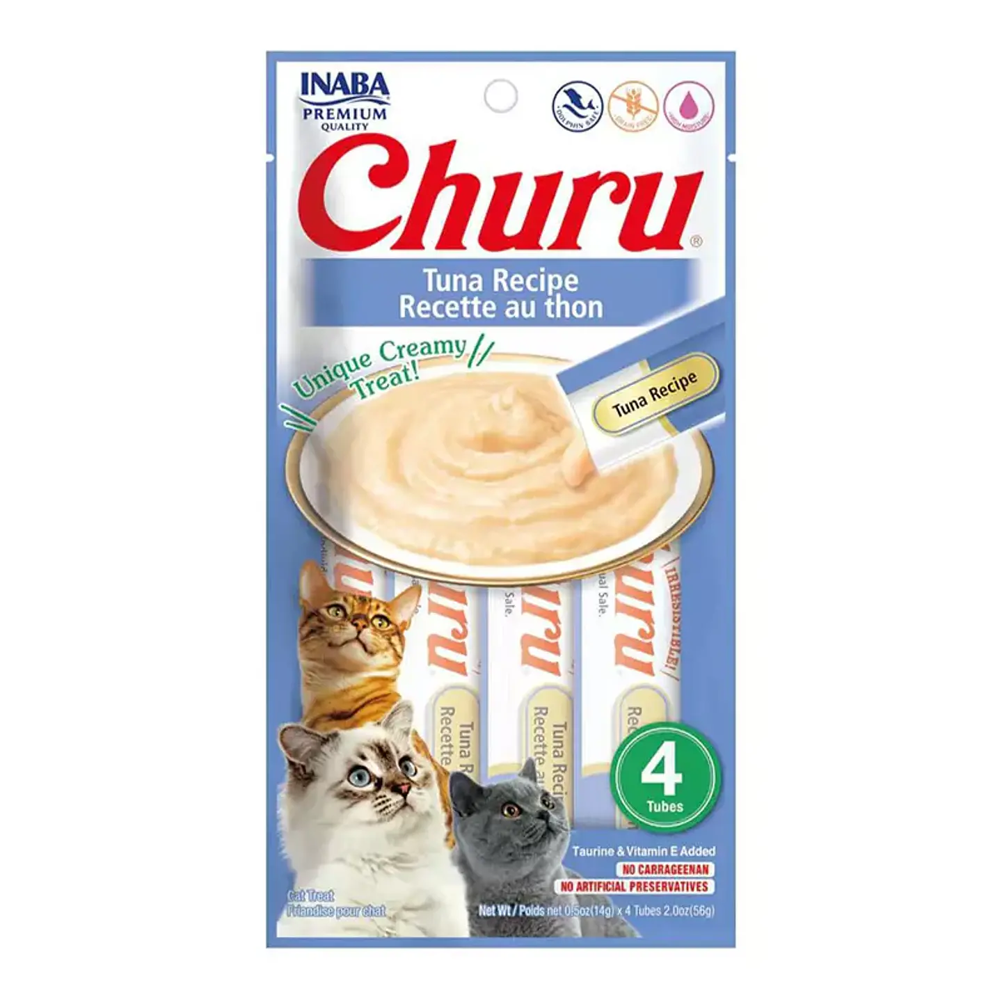 Churu Atún | Snack Cremoso para Gatos 4 Tubos 1