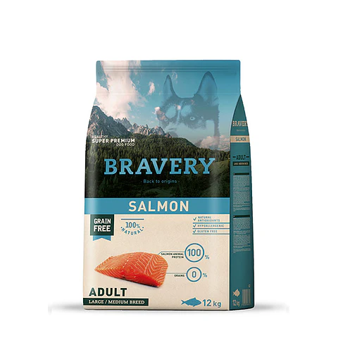 Bravery Adult Medium & Large Breed Salmon 12 kg