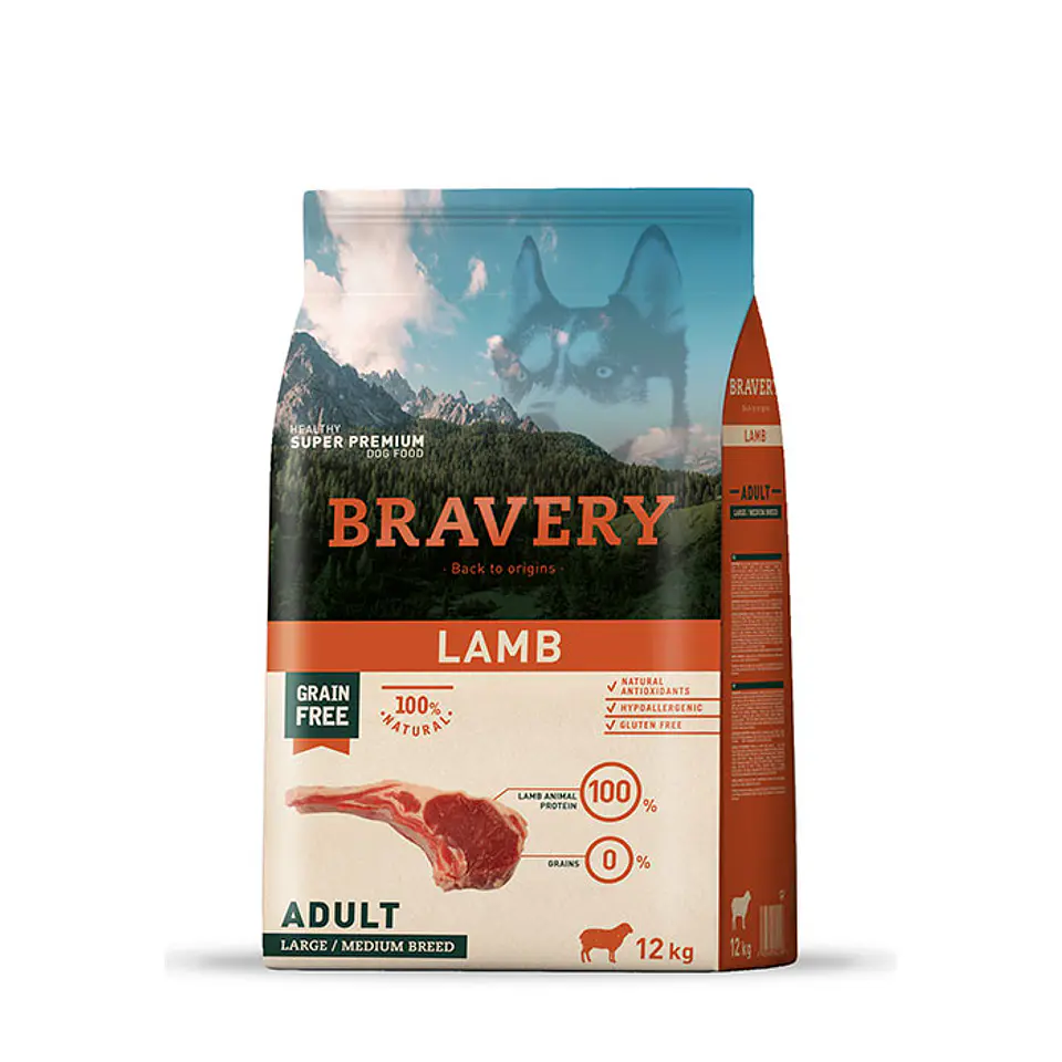 Bravery Adult Medium & Large Breed Lamb 12 kg 1