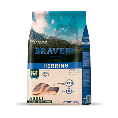 Bravery Adult Medium & Large Breed Herring 12 kg