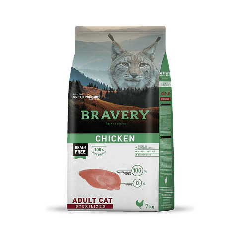 Bravery Cat Adult Sterilized Chicken 7 kg