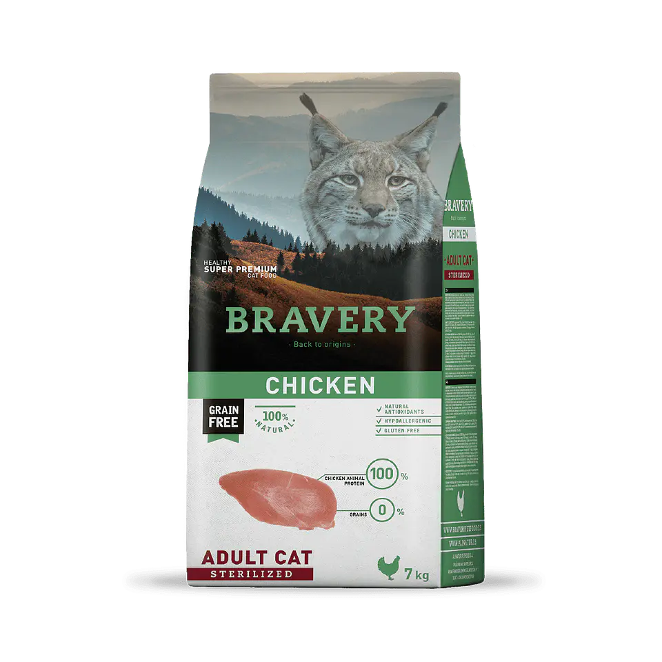 Bravery Cat Adult Sterilized Chicken 7 kg 1