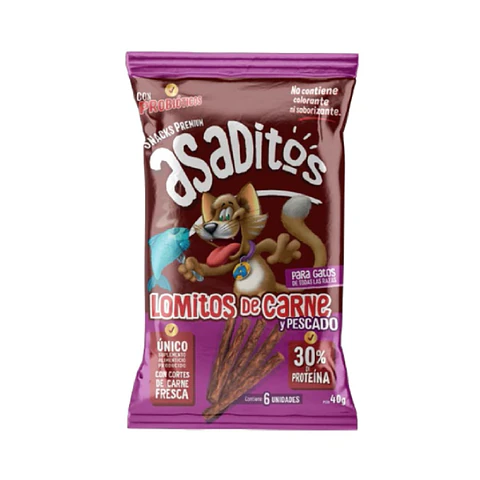 Asaditos Gato Lomitos De Carne 40gr