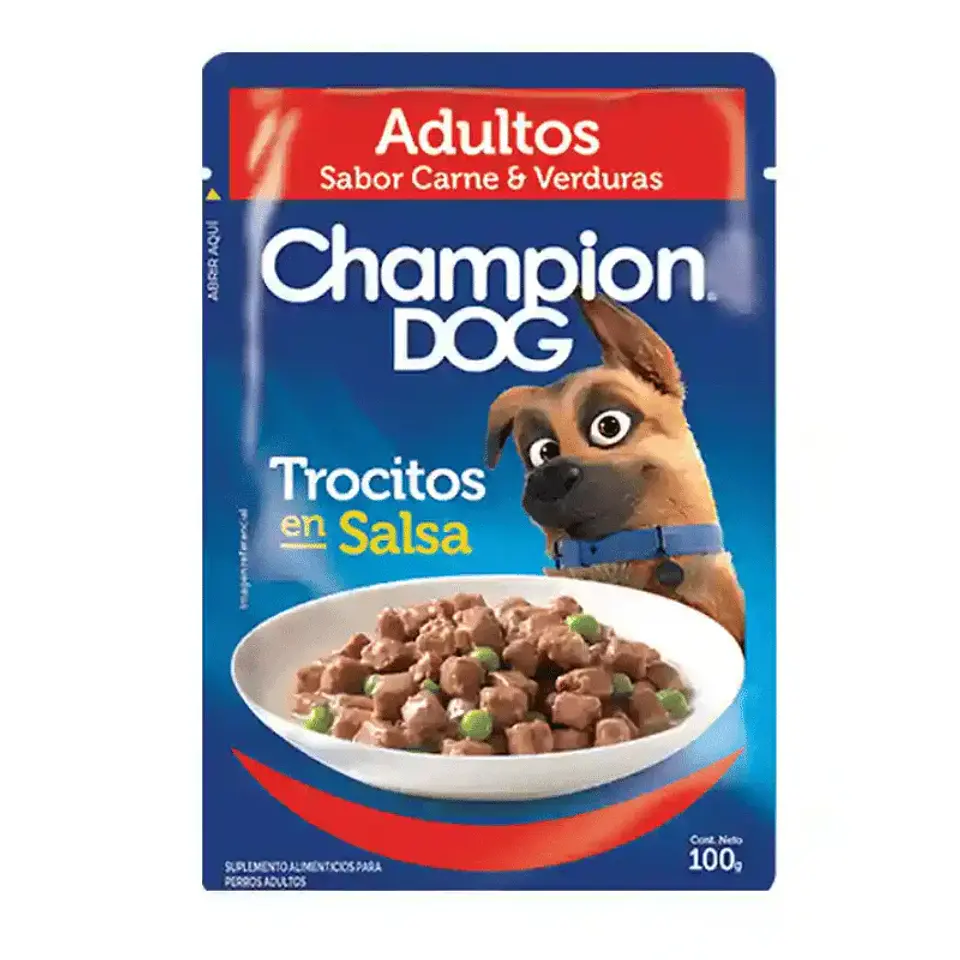 Pouche Champion Dog Adulto Carne 100 gr 1