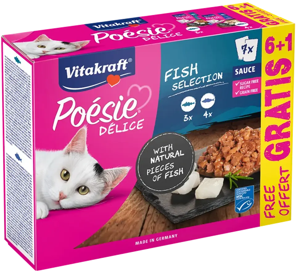 Vitakraft Poesie Delice Pack Pescado 6+1 1