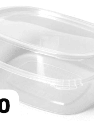 Tarrina bisagra PP microondas