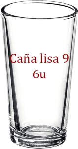 Vaso caña lisa 9 12u